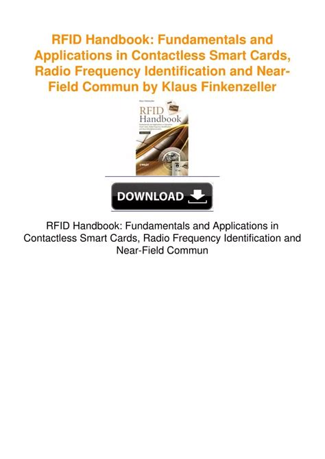 Rfid Handbook Fundamentals And Applications In 